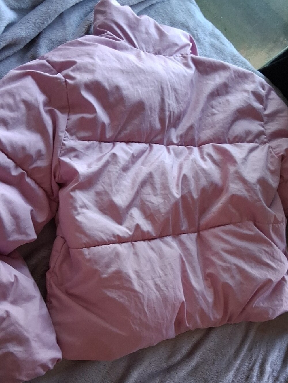 Old Navy Pink Quilted Puffer Coat - Picture 6 of 7